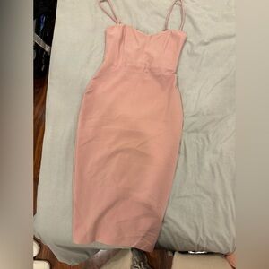 Nookie pink midi dress